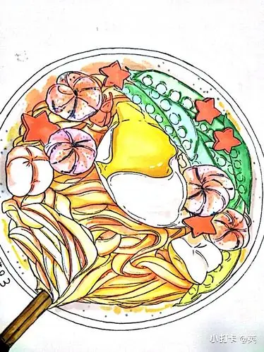 前海小学六年级《我们一起画美食》美术作品展