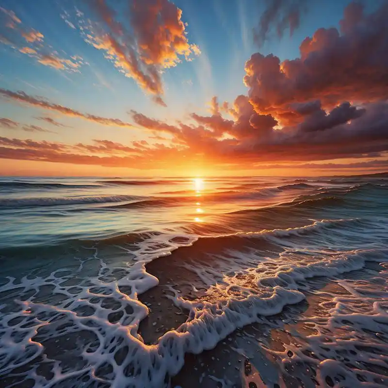 93海边日出美景做头像～ 用海边的日出美景做头像,真是太美了!