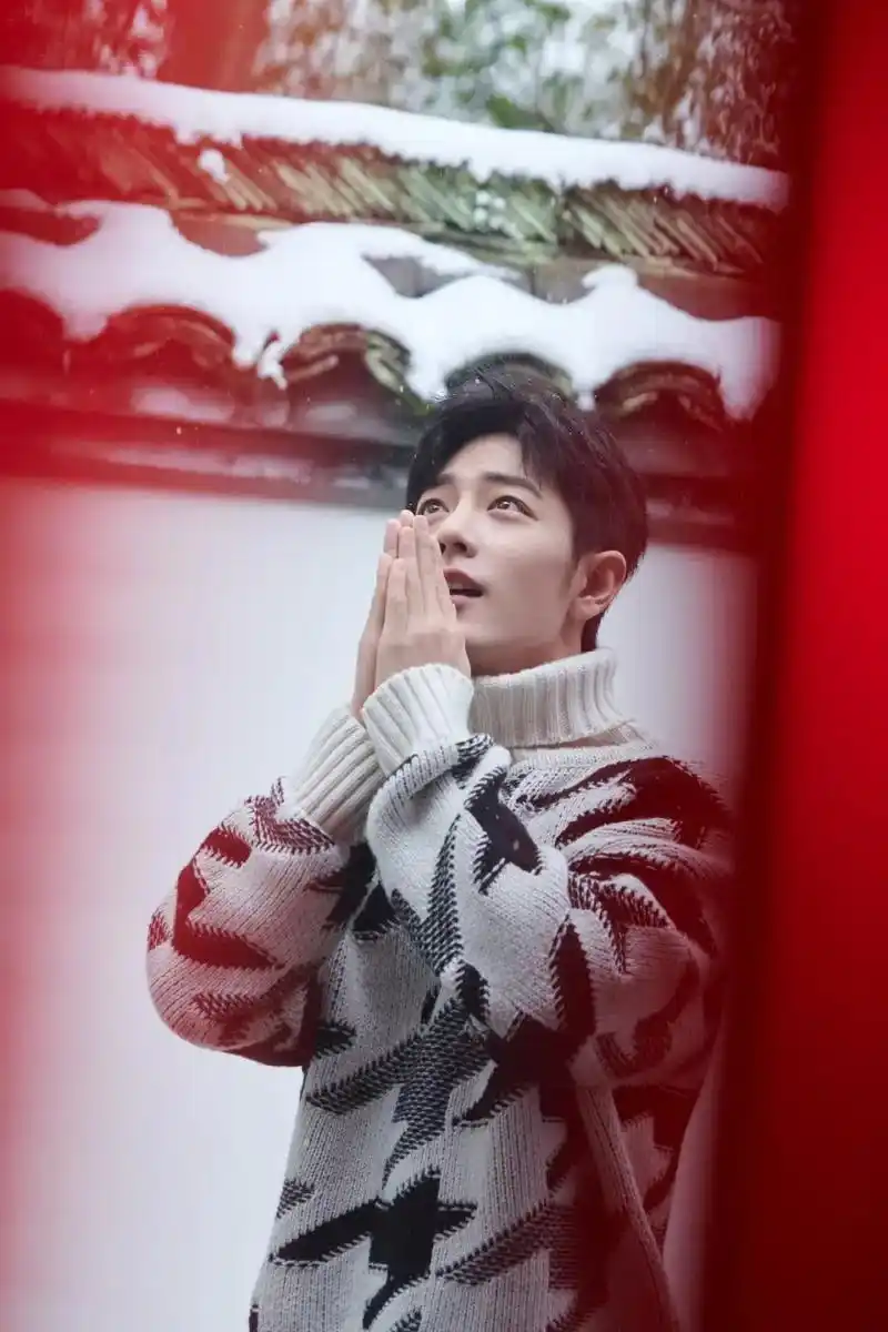 肖战做梦素材有了 南方的孩子喜欢雪#肖战 顺顺利利,平平安 - 兑趑