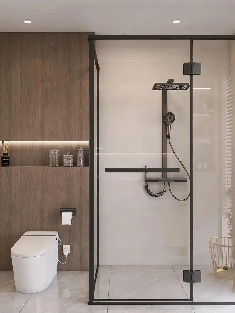 92现代大理石原木风卫生间7015淋浴房90.