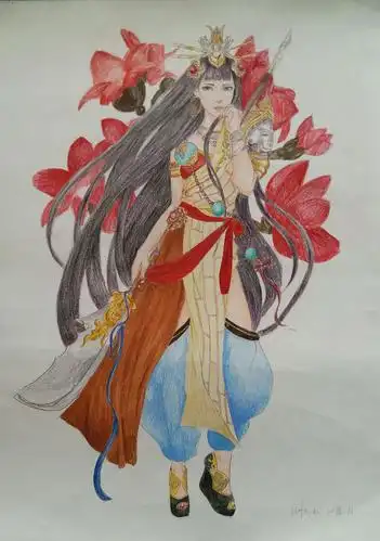 陆菲尔《彩铅人物》十五岁