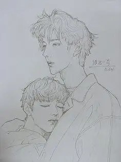 博君一肖漫画版简笔画