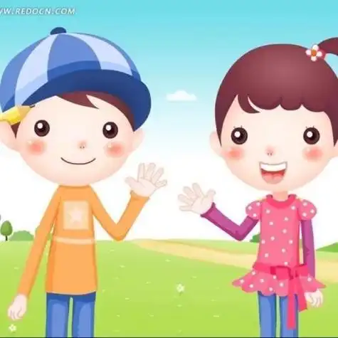 幼儿简笔画打招呼