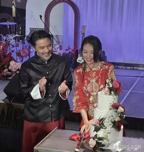 林心如参加舒淇婚礼,穿衣土气惹争议,与霍建华夫妇一起断崖变老