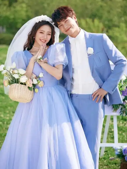 这样的蓝色婚纱照你见过吗71超级治愈