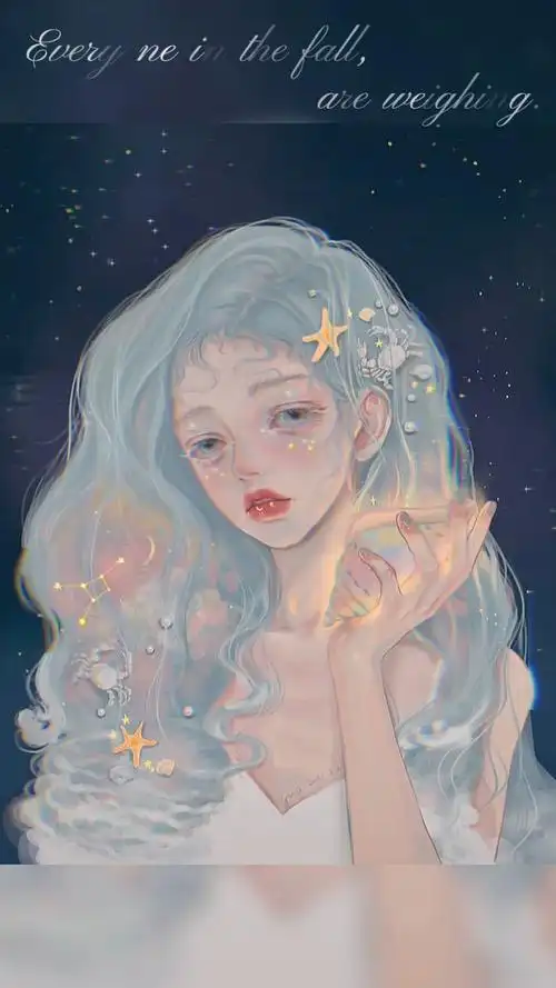 插画#来自海洋的巨蟹座小姐姐