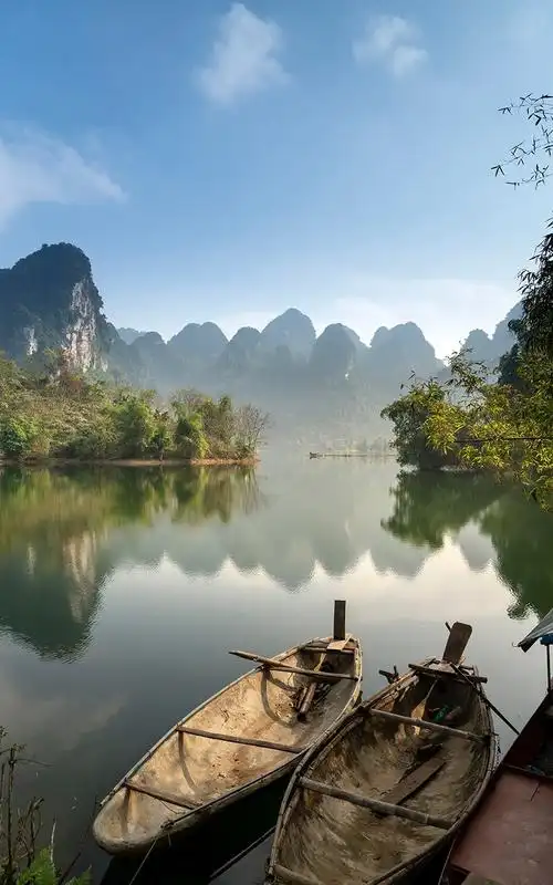 水天一色风景如画山水图片风景手机壁纸