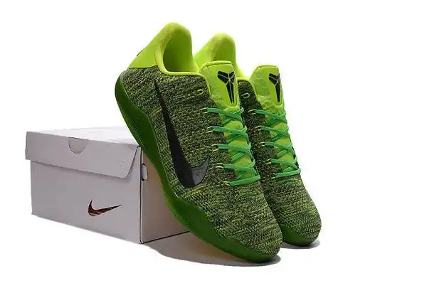 nike kobe 11 elite 科比11代 编织版低帮篮球鞋 草绿色