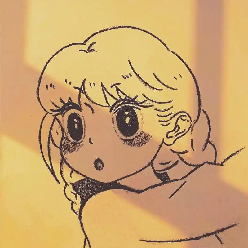 可爱卡通动漫少女铅笔画