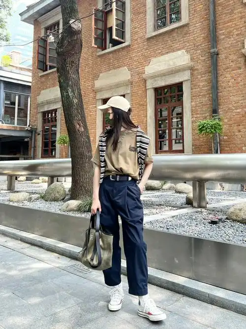 t恤是一定得扎进裤子的身高不够穿搭来凑