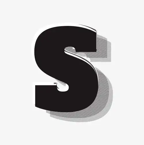 卡通手绘英文字母s_艺术字设计_千库网