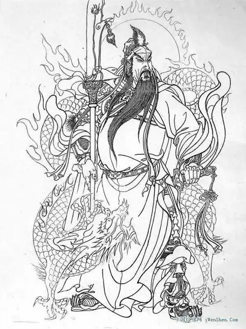 关羽,赵云等英雄人物纹身手稿99张(图源自于网络)