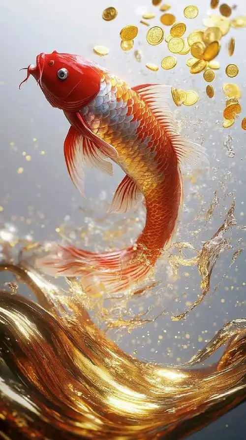 锦鲤送财,富贵来来