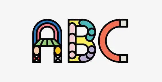 卡通英文字母装饰【高清艺术字体png素材】-90设计