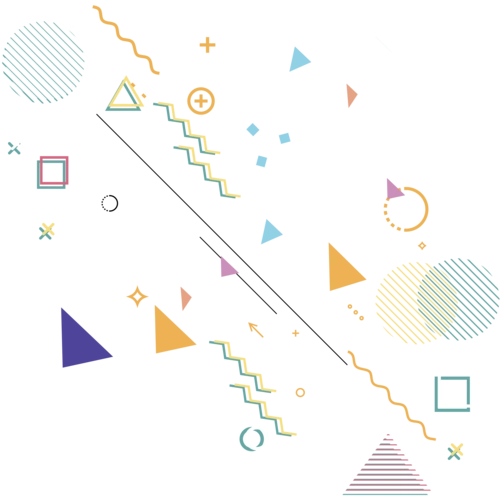 手绘电商创意几何背景矢量免抠图