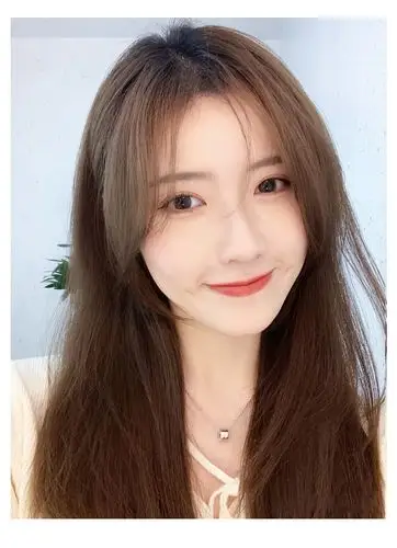 八字刘海假发女修饰脸型中分假刘海法式刘海发片真发一片式假发片