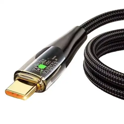 适用120w超级快充透明数据线华为荣耀op手机usb闪充type c充电线 - 备