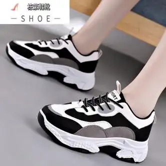 栋繁老爹鞋女韩版时尚秋冬新款网面透气运动鞋学生女生增高休闲鞋鞋子