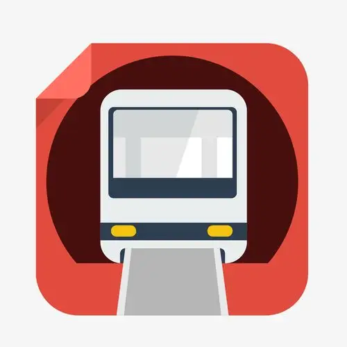 矢量卡通扁平地铁