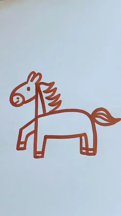 小马简笔画,一学就会