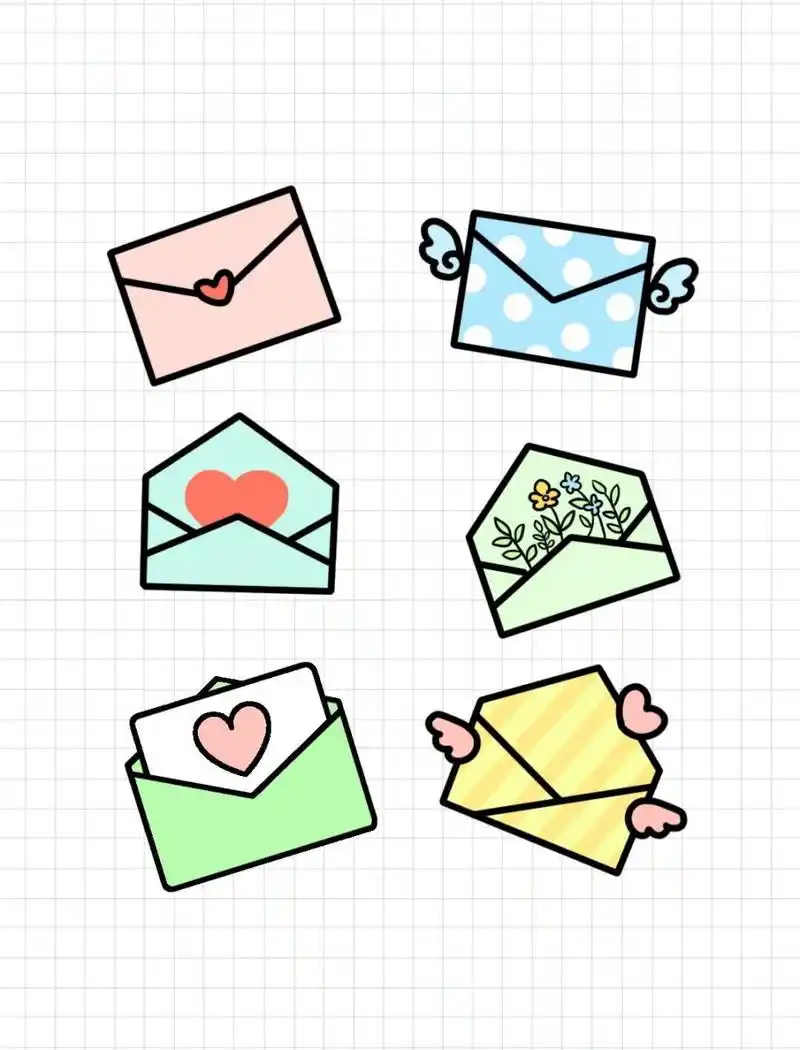 简笔画信封