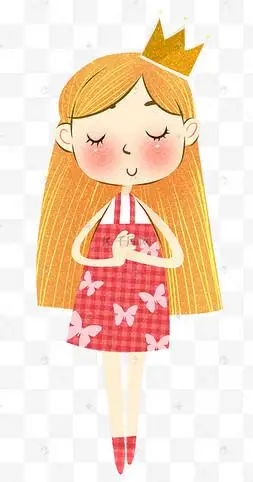 卡通女孩生日许愿