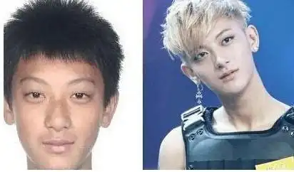 这不是后期制作成的图片,这确实是鹿晗出道前的图片,差别是有点大