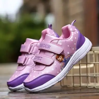 童鞋女童运动鞋秋冬款皮面防水儿童波鞋小童公主鞋女中大童休闲鞋