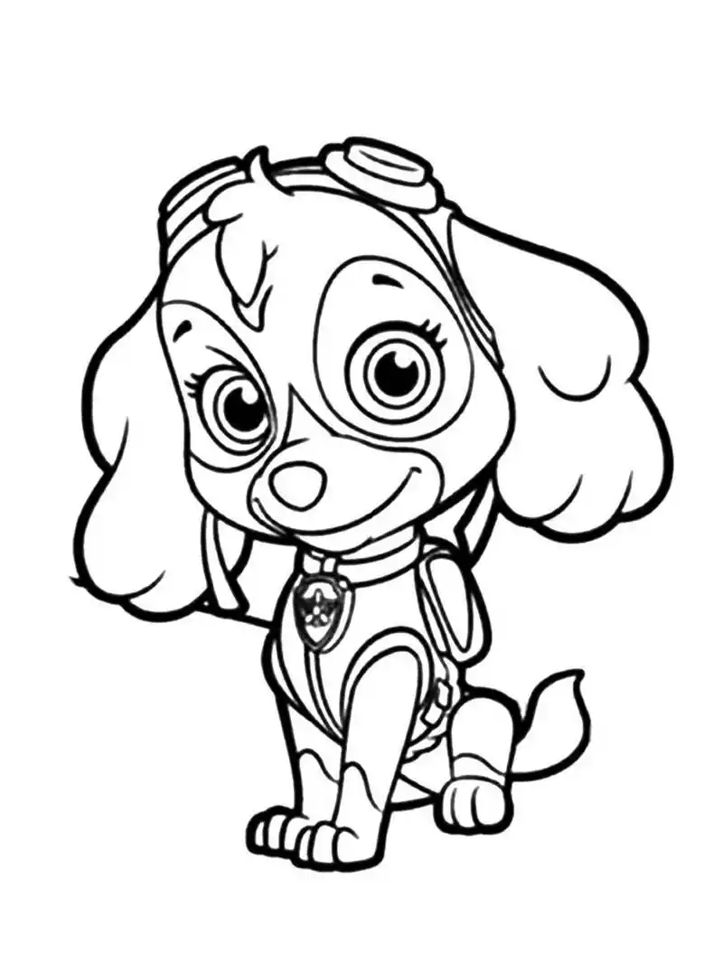 汪汪队16615|手绘线稿9315对比上色96|自取素材 9898