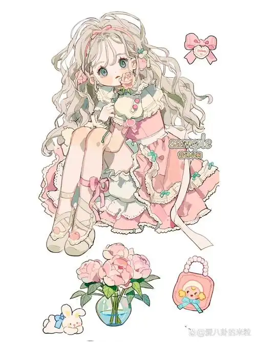 插画 | 全身女孩动漫人物形象素材