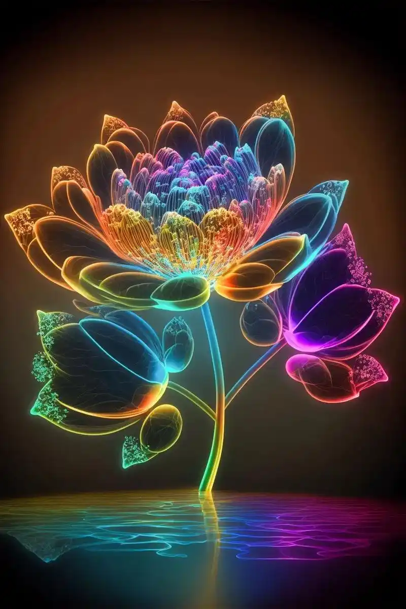 水晶莲花.佛光普照,佛缘,2023试试这个壁纸! #ai绘画 - 抖音