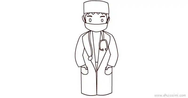 医生教程儿童画怎么画 医生教程简笔画简单