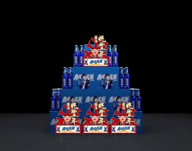 华润雪花啤酒春节地堆物料宣传