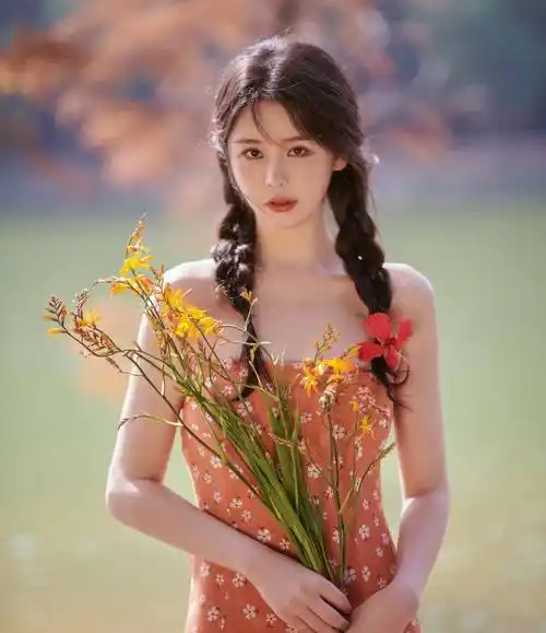 却又是另外一副面孔,照片中的她面容眉清目秀,脸部线条紧致不松垮