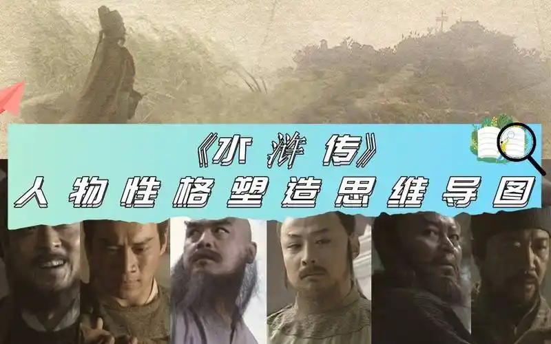 《水浒传》人物性格塑造思维导图模板分享_情节_梁山_中国