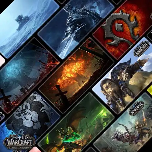 暴雪wow魔兽世界为了部落联盟标志logo键盘鼠标垫制作橡胶电竞垫