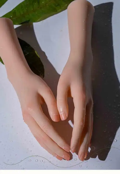 仿真假手模特女拍照饰品直播展示真人手指美甲假手道具手指手腕可调节