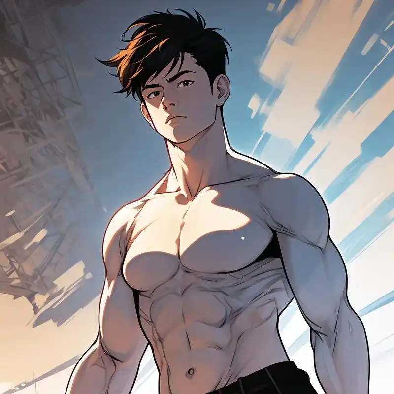 90格子衫腹肌漫画男头像94 想要一款独特的头像吗?