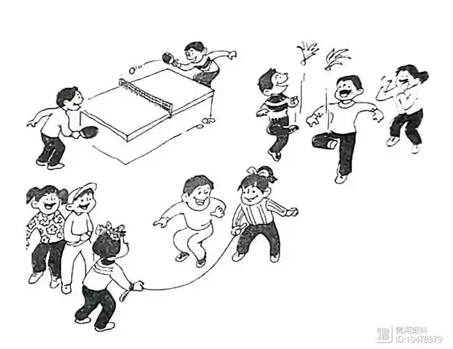 【简笔画】校园课间活动简笔画