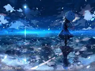 少女蓝色星空