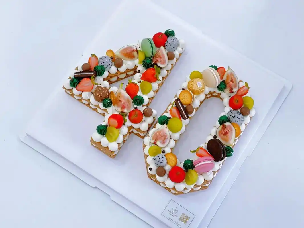数字生日蛋糕.四十不惑  四十而已  四十刚好 #给生活加点 - 抖音