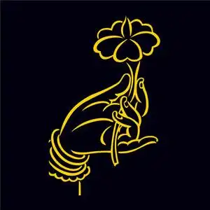 防水反光汽车贴纸电动摩托禅佛教14073佛祖拈花佛手莲花