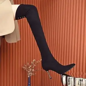 006人付款天猫高筒过膝长靴女2021年新款秋冬细跟性感高跟鞋尖头瘦瘦