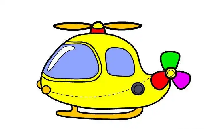 可爱的小飞机_交通工具简笔画_简笔画大全