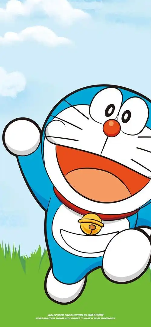 可爱蓝胖子手机壁纸 锁屏壁纸 主屏壁纸 举报/反馈