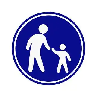 步行标志牌psd透明底