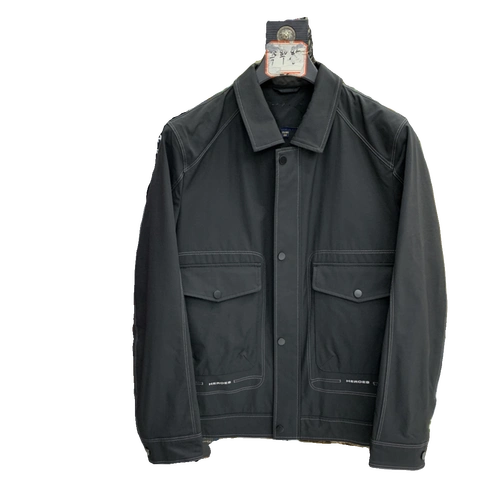 撤柜剪标男装尾货男士秋季翻领黑色夹克秋季大口袋有型休闲外套直