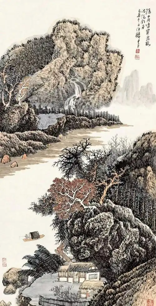 漆伯麟山水画作品欣赏