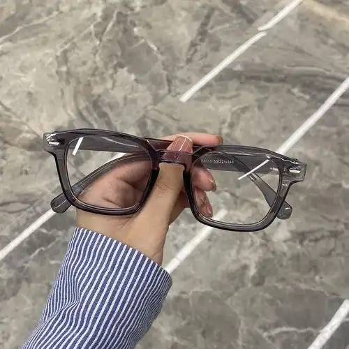 网红同款素颜女显瘦配近视眼镜框复古ins圆脸黑色方框平光镜个性