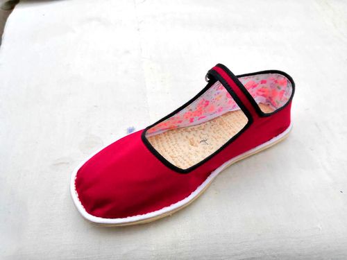 老布透气单鞋女式条绒带黑鞋扣口布布鞋方口布布鞋